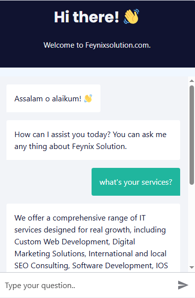 Chatbot Services by Feynix Solution | Smart AI for Business Growth