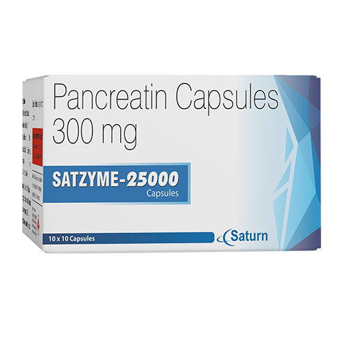 Best Pancreatin Capsules 300 mg | Satzyme 25000