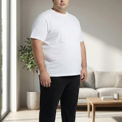 Big & Tall Classic Crewneck T-Shirt- White Profile Picture