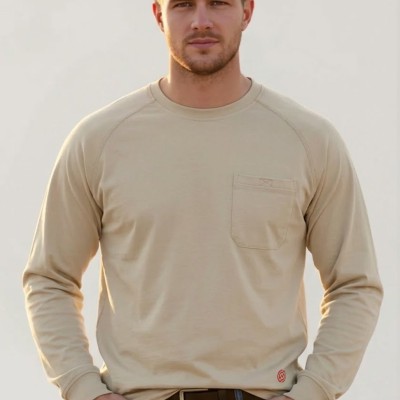 NKE FR LIGHTWEIGHT CREWNECK TEE - SAND Profile Picture