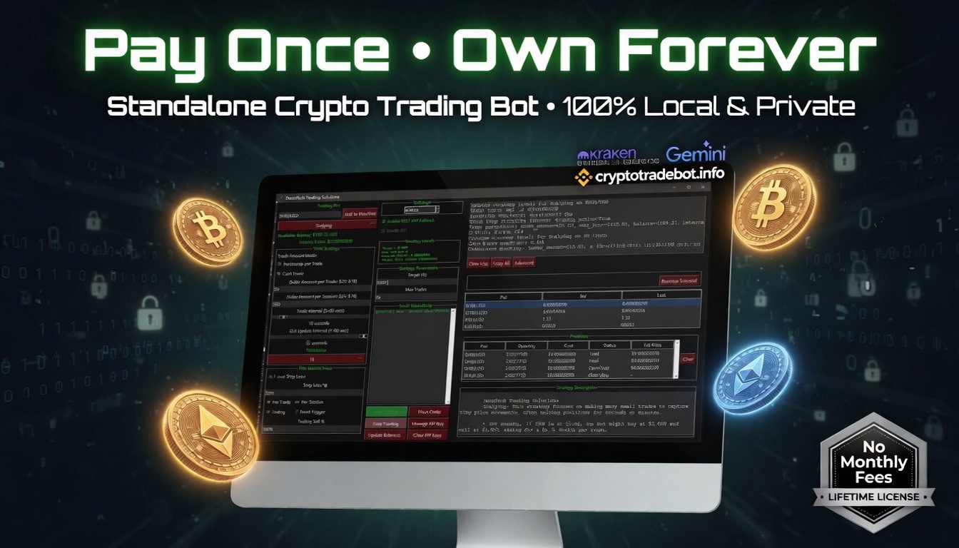 Desktop Crypto Trading Bot, Lifetime License | DennTech