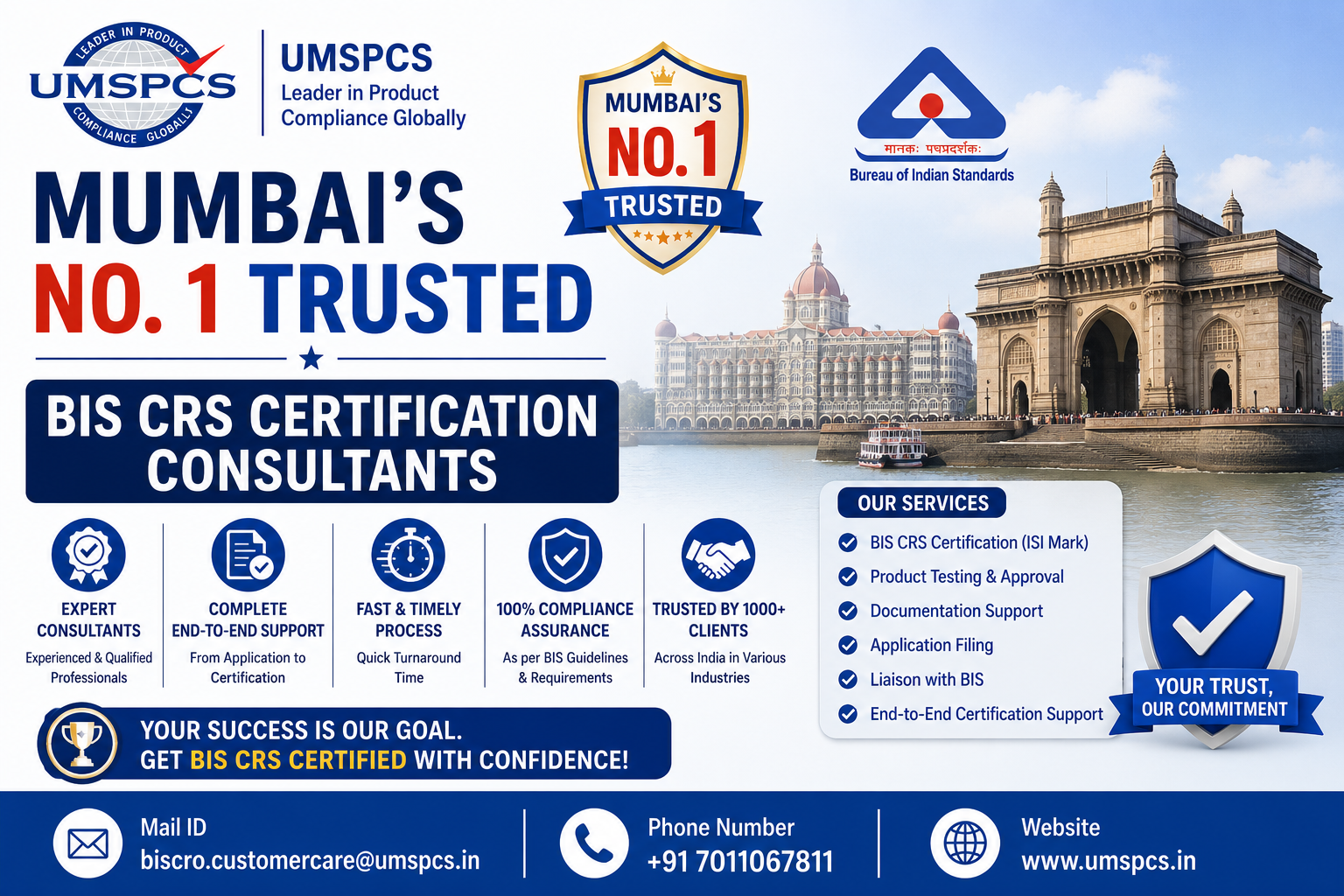 Mumbai's No. 1 Trusted BIS CRS Certification Consultants